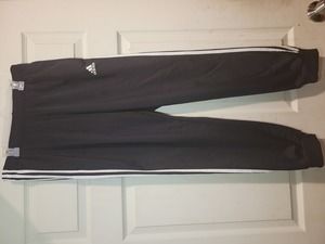 $$ SOLD Adidas Black Joggers Sweatpants Mens Size MEDIUM